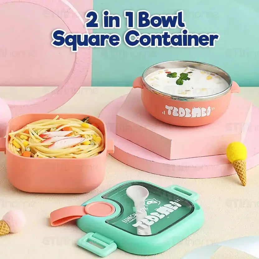 Stainless Steel Spill proof lunch box 2 Containers Lunch Box (750 ml, Thermoware)