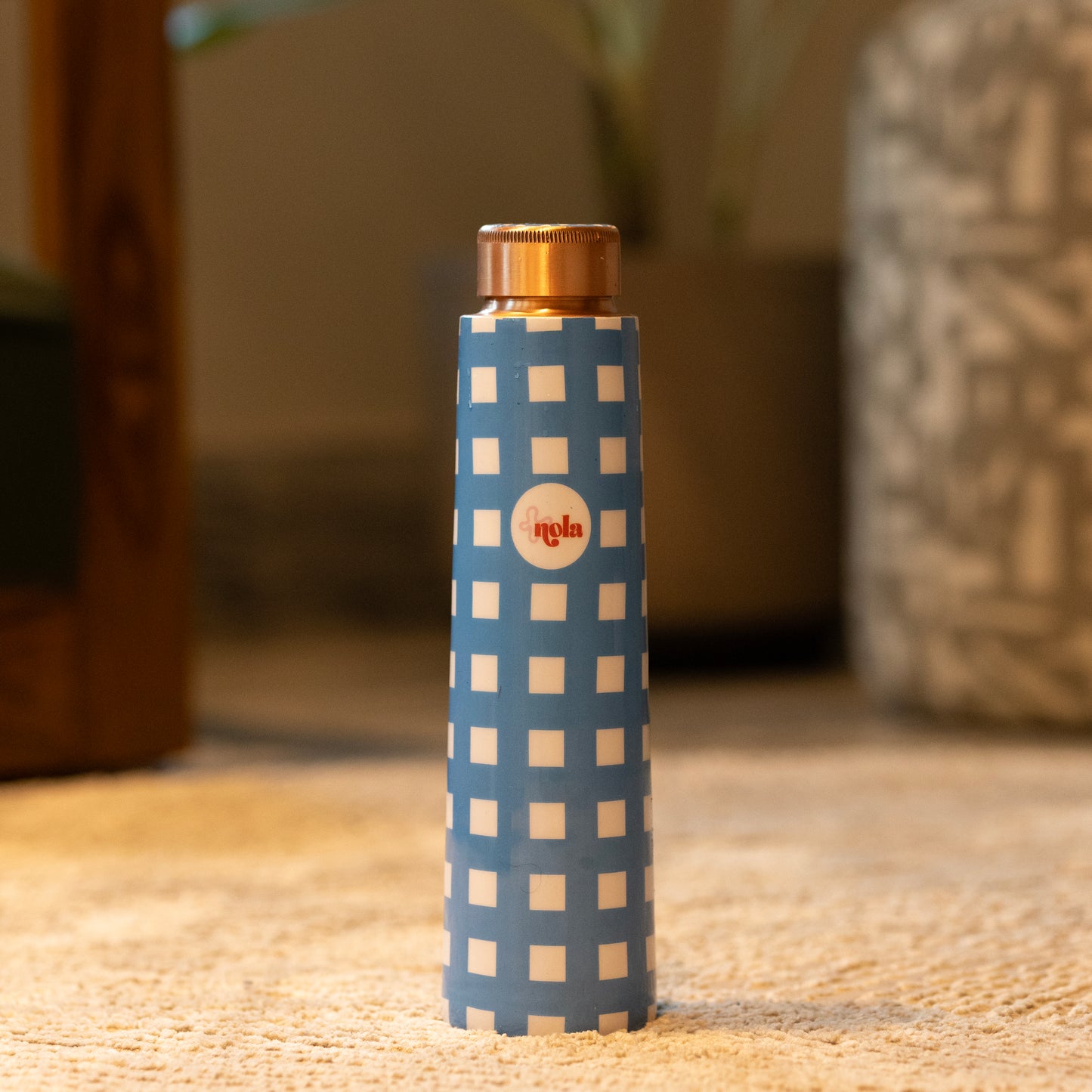 Blue Nola Copper Water Bottle 1000ml