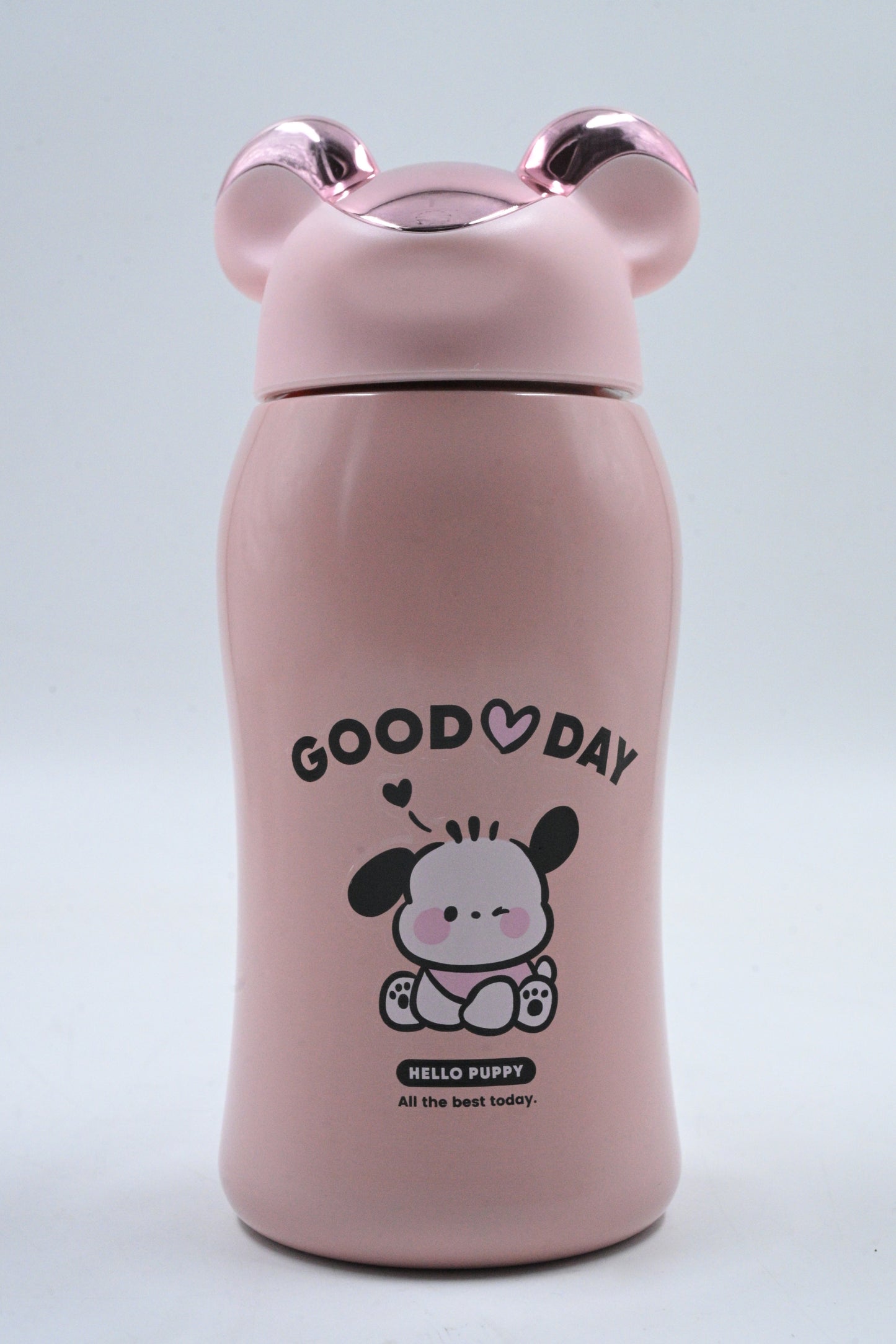 Good Day Puppy Bottle (Pink with Metallic Ears)
