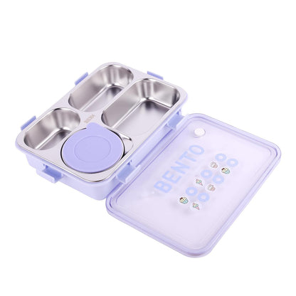 Bento Lavender Lunchbox with Separate Silicone 1 Containers Lunch Box (1200 ml, Thermoware)