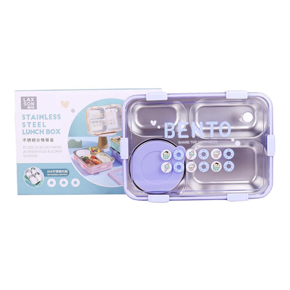 Bento Lavender Lunchbox with Separate Silicone 1 Containers Lunch Box (1200 ml, Thermoware)