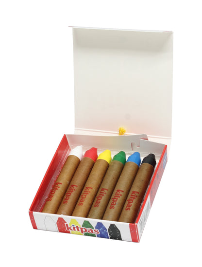 Kitpas Medium Colour Crayon Set of 6 colors