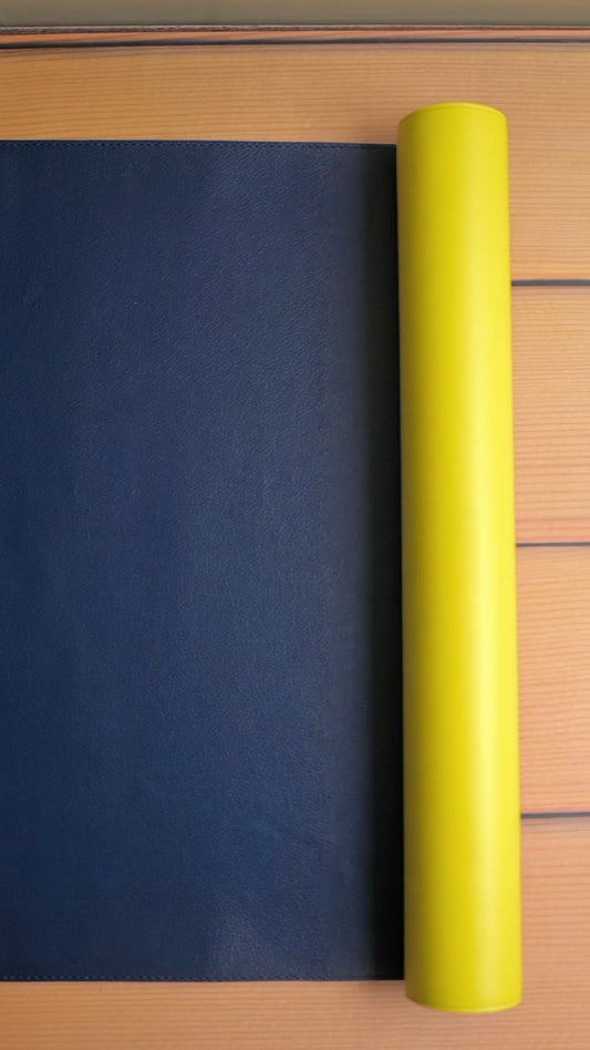 Nola Double side Desk Mat | 90X45cm | Yellow & Blue