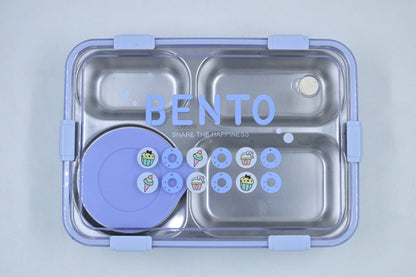 Bento Lavender Lunchbox with Separate Silicone 1 Containers Lunch Box (1200 ml, Thermoware)